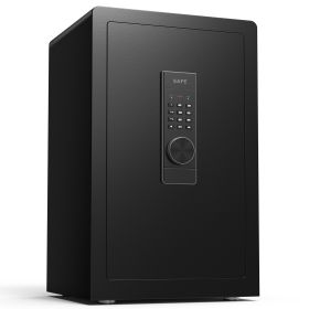 Digital Security Safe Box with alarm ; Lock Box Safe with Inner Cabinet LED Light; Home Safe for Money Jewelry Documents; black