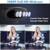 SAROOD Webcam; Full HD 1080p/30fps Web Camera with Microphones & Privacy Cover; 95 Degrees Wide Angle Lens & Auto Low Light Correction for Widescreen