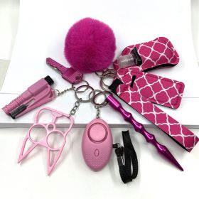 Custom Personal Safety Survival Women Alarm Window Breaker Set Girl Self Defense Keychain (style: Style5)