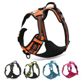 Truelove Pet Adjustable Safety Reflective Nylon Harness for Big Medium Large Dogs (Color: brown, size: XS)