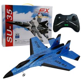 FX820 small fighter hand thrown electric remote control aircraft remote control fixed wing remote control glider model toy (Color: FX820blue)