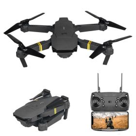 E58 Drone 1080P HD Camera WiFi Collapsible RC Quadcopter Helicopter Toy (Color: E58 Black 3 Battery, Bundle: 4K)