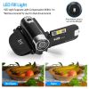 HD 1080P Digital Video Camcorder 2.7in 16X Zoom DV Camera 270Â¬âˆž Rotation Rechargeable Kid Camera w/Fill Light Selfie