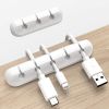 White Cable Clips; Cord Organizer Cable Management; include 7; 5; 3 Slots; Cable Organizers USB Cable Holder Wire Organizer Cord Clips; 3 Packs Cord H